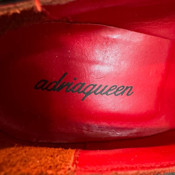 PRICE FIRM Adriaqueen Women's Gray & Red Shoes Size 38 - Picture 2 of 8